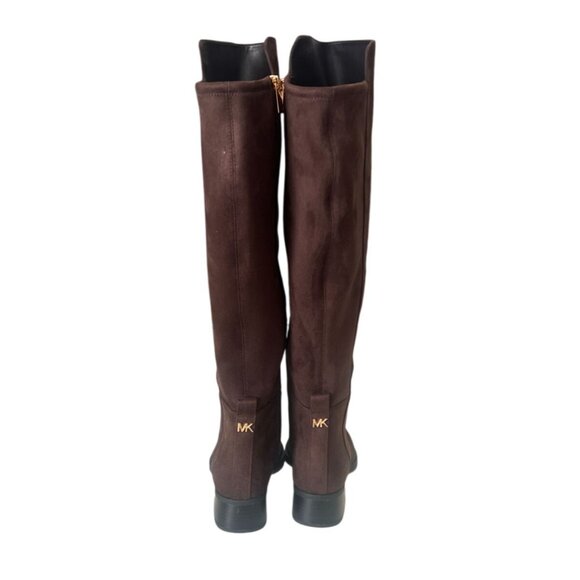 Michael Kors Lex Chocolate Brown Suede Side Zip Over the Knee Boots Size 7.5 New - Picture 4 of 11